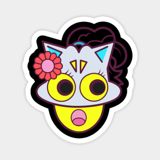 Cool Cute girl icon illustration Magnet