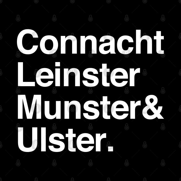 Irish Provinces List / Original Helvetica List Design by feck!