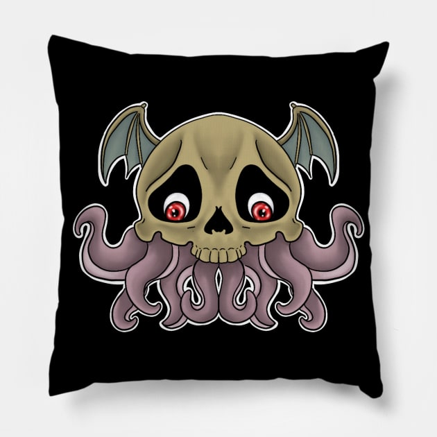 Cthulhu Logo Style Pillow by steviezee