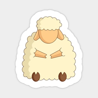 cute flat sheep character design Magnet