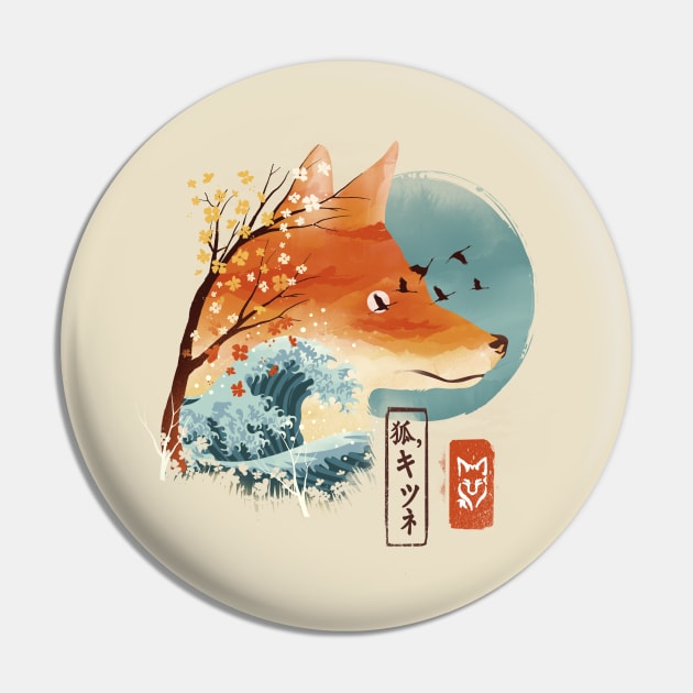 Japanese Fox Pin by DANDINGEROZZ