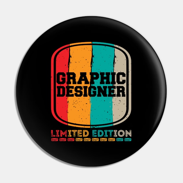 Funny Retro Vintage Design Graphic Designer Saying  Humor Pin by Arda