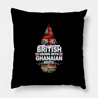 British Grown With Ghanaian Roots - Gift for Ghanaian With Roots From Ghana Pillow