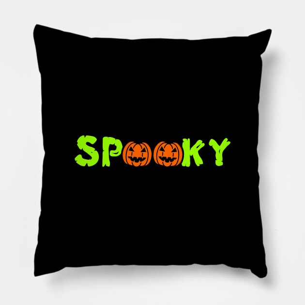 spooky pumpkins Pillow by night sometime