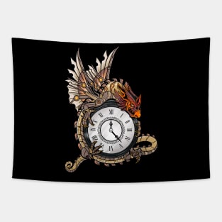 The Steam-Powered Dragon - Steampunk Fantasy Art Tapestry