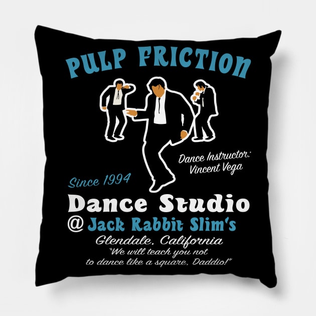 Pulp Friction Dance Studio Pillow by Alema Art