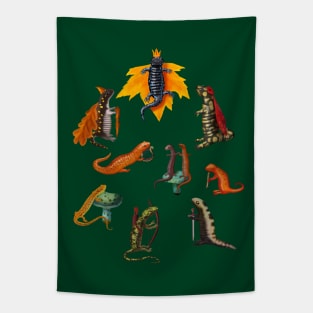 Salamanders and Newts in a Medieval Forest Kingdom Tapestry