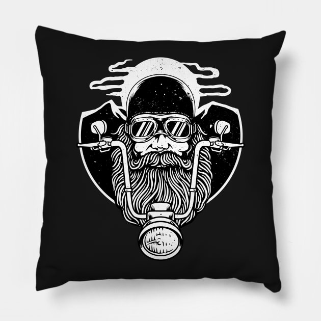 Old Biker Pillow by quilimo