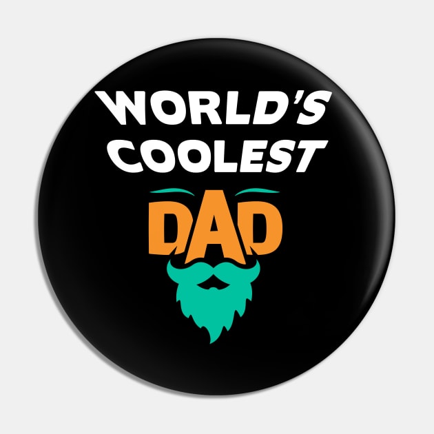 World’s Coolest Dad Pin by Parrot Designs