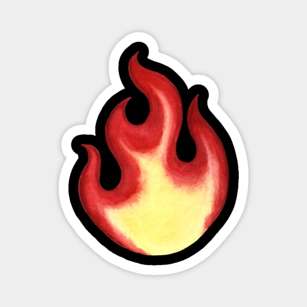 Watercolor flame Magnet by fears