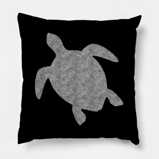 Silver Turtle Pillow by MarieStar