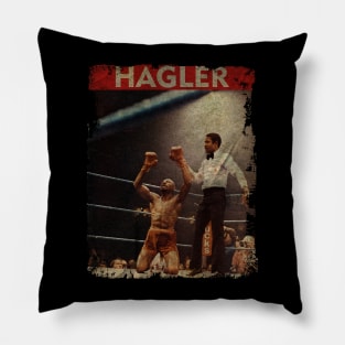 TEXTURE ART- Marvin Hagler - RETRO STYLE 1 Pillow