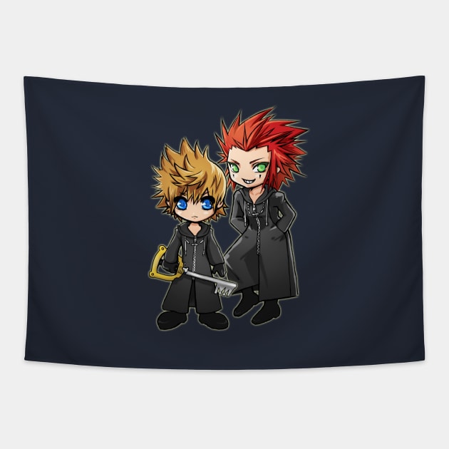 Roxas and Axel - Kingdom Hearts Tapestry by Studio Marimo