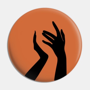 Woman's hands (black) Pin