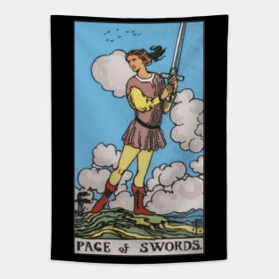 Tarot Card = Page of Swords Tapestry