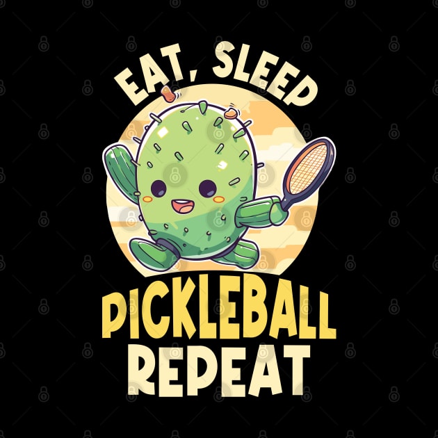 Eat Sleep Pickleball Repeat Funny Pickleball Lover by Rosemat