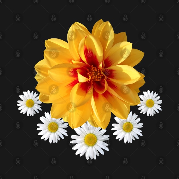 Daisies with Yellow Blossom Floral Floral Pattern Floral by rh_naturestyles