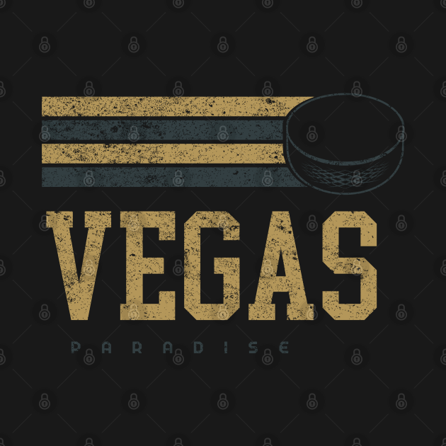 Disover Vegas Hockey Retro Vintage Stripes - Vegas Hockey - T-Shirt