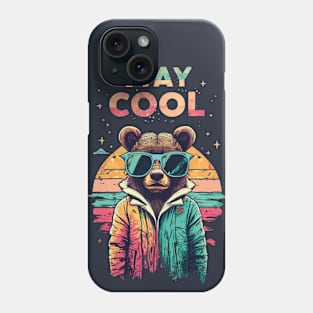 Stay Cool Vintage Graffiti Bear Phone Case