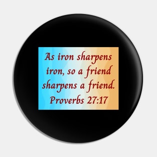 Bible Verse Proverbs 27:17 Pin