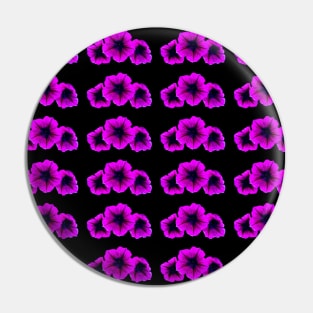 Purple Petunia Trio Pin