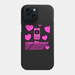 2000s aesthetic1(800)YOU-WISH pink razr phone typography Phone Case