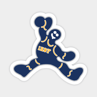 Jumping Indiana Pacers Gingerbread Man Magnet