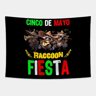 Cinco de Mayo Raccoon Fiesta Tapestry