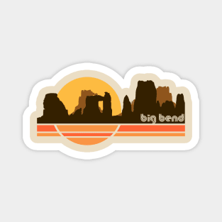 Big Bend National Park Retro 70s Tourist Souvenir Magnet