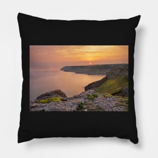 Overton Mere, Gower, Wales Pillow