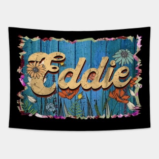 Retro Eddie Name Flowers Limited Edition Proud Classic Styles Tapestry