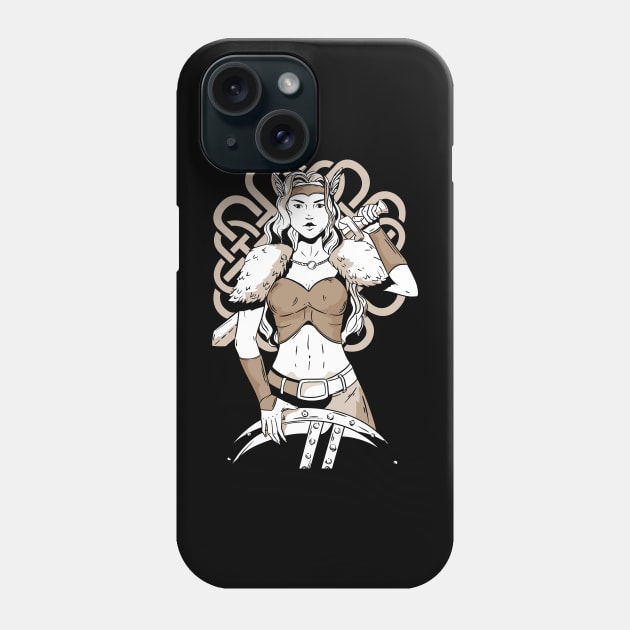 Female Viking Warrior Phone Case by LAPublicTees