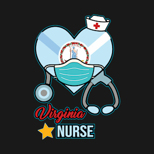 Virginia Nurse - Love RN LPN CNA State Nursing Gift T-Shirt