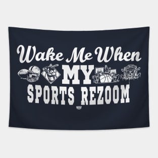 Wake Me When My sports Rezoom Tapestry