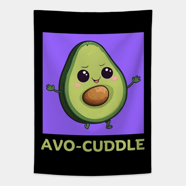 Avo-Cuddle | Avocado Pun Tapestry by Allthingspunny