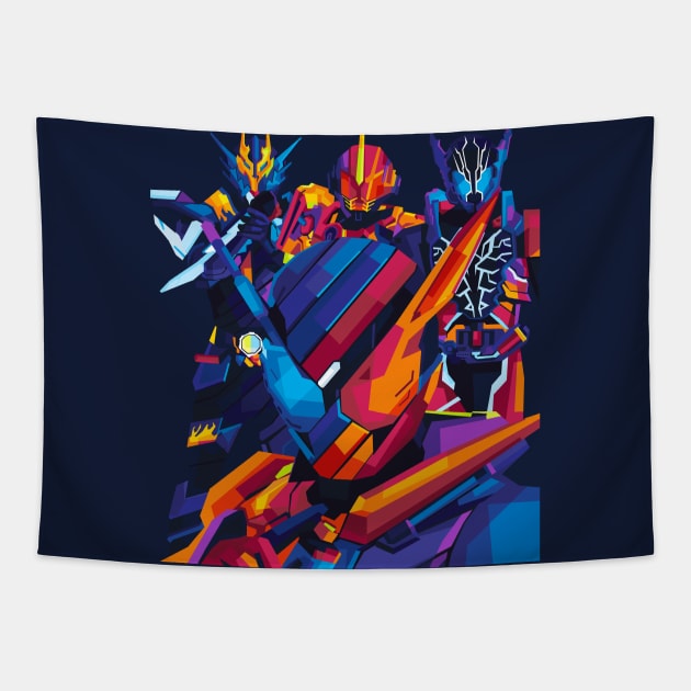 Kamen Rider Build Squad Tapestry by desilutfiaa