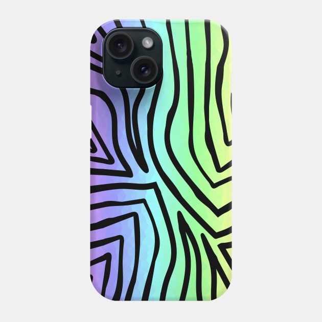 Zebra Stripes Rainbow Phone Case by SartorisArt1