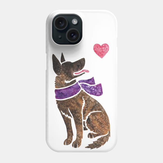 Watercolour Dutch Shepherd Phone Case by animalartbyjess