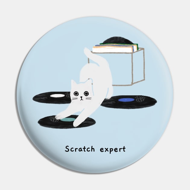 Record scratching Pin by KentheCat