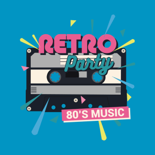 Retro Party 80's Music T-Shirt