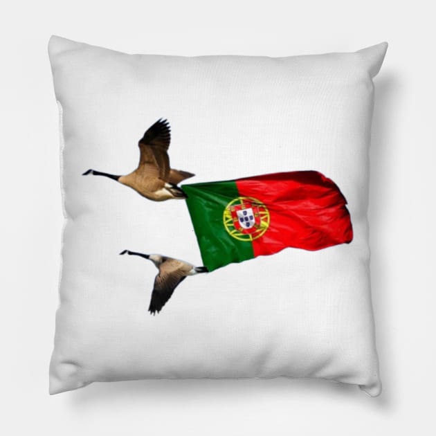 PortuGeese! Pillow by JustTheTippecanoe