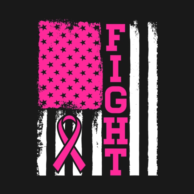 Fight Flag Breast Cancer Awareness by eldridgejacqueline