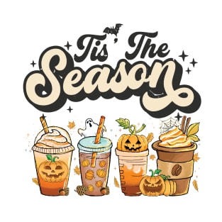 Tis The Season Pumpkin Spice Latte Halloween Fall Coffee T-Shirt