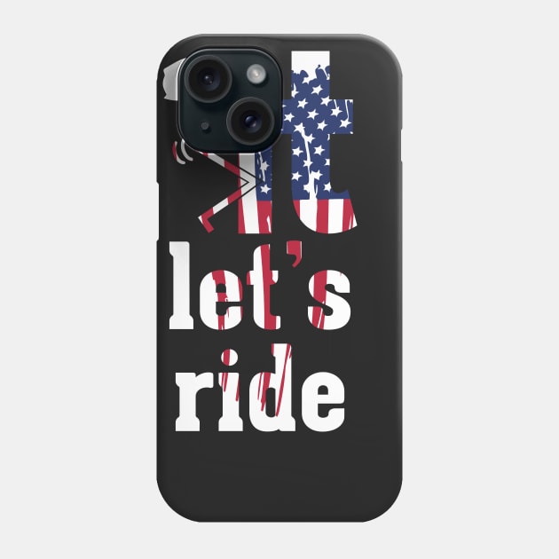 Motocross American Flag Lets Ride Phone Case by Dirt Bike Gear