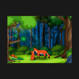 Foxes in the Forest T-Shirt