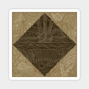 NATURE MANDALA BROWN Magnet