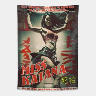 Miss Katana, Movie Poster Tapestry