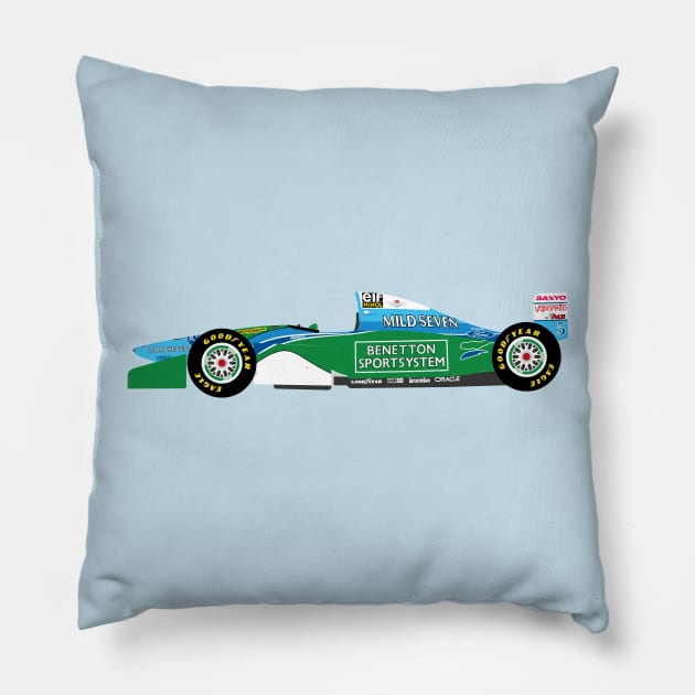 Benetton B194 Pillow by s.elaaboudi@gmail.com