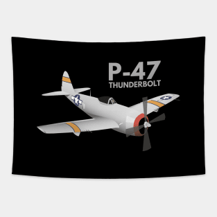 WW2 P-47 Thunderbolt Airplane Tapestry