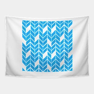 Broken Chevron Pattern - Sky Blue Tapestry